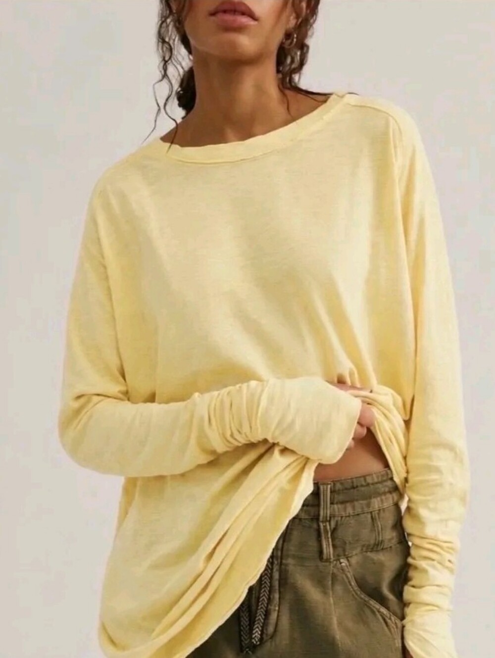NWT We The Free Arden Top, Thunder Yellow, Size Medium